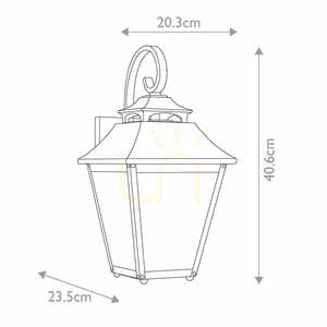 Galena medium wall lantern - 1 light source - Sable Elstead small 4