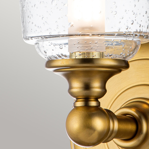 Check Huguenot Lake 1 Light Bathroom Wall Light - Burnished Brass Elstead