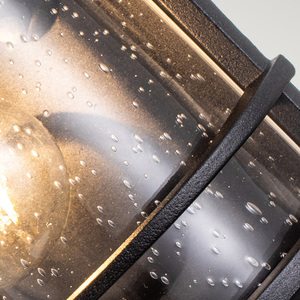 Lighthouse outdoor half wall lantern - 1 light source - Textured Black Elstead small 1