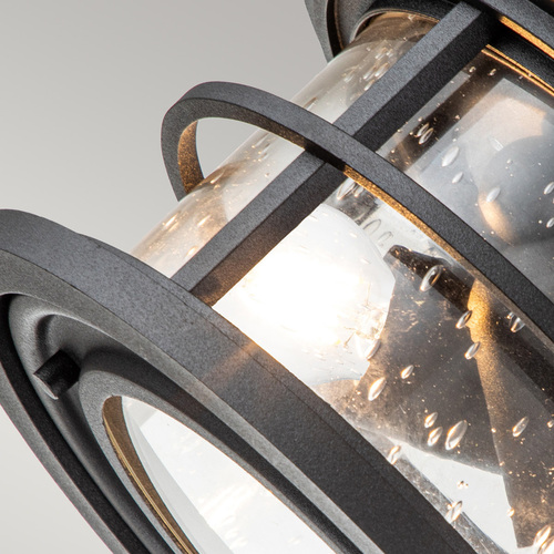 Check Lighthouse Outdoor Flush Ceiling Light - 2 light sources - Textured Black Elstead
