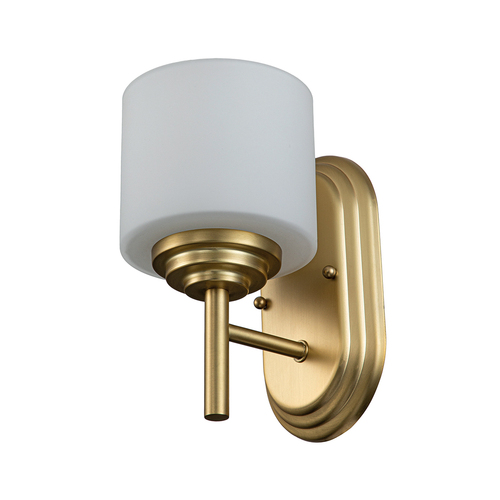 Check Malibu 1 Light Wall Light - Brushed Brass Elstead