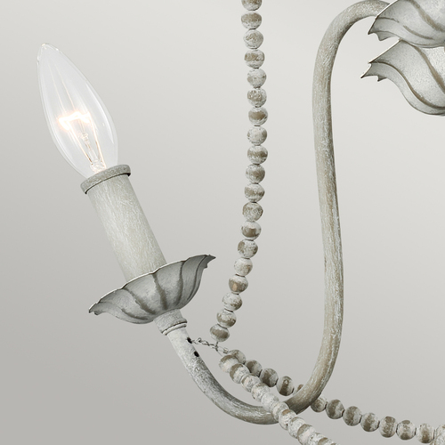 Check Maryville chandelier - 3 light sources - Washed Grey Elstead