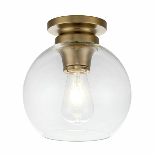 Check Tabby 1 Light Flush Light Elstead
