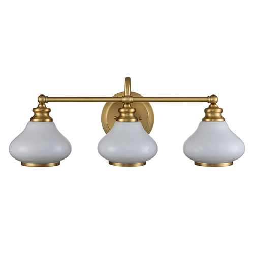 Check Ainsley Bathroom Wall Light - 3 Light - Brushed Brass Elstead