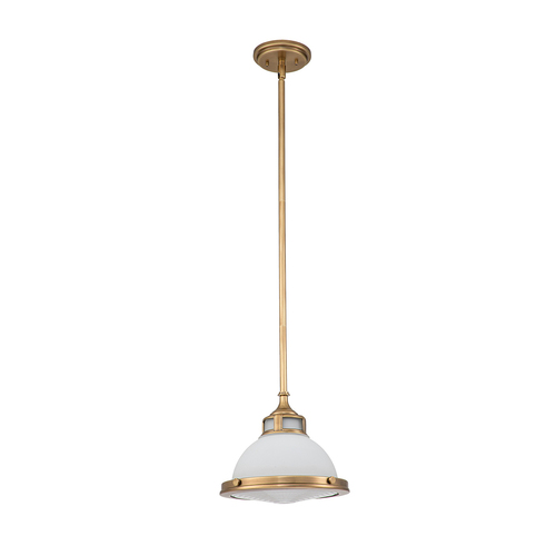 Check Amelia Mini Pendant Light - 1 light - Heritage Brass Elstead