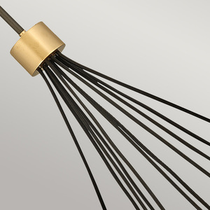 Astrid 11 Light Pendant Cluster - Matte Bronze and Deluxe Gold Elstead small 3