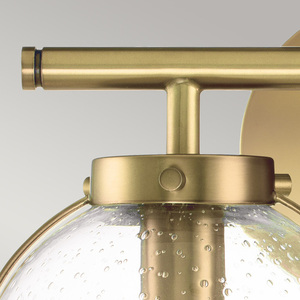 Hollis 2-Light Wall Light - Heritage Brass, Seeded Glass Elstead small 2