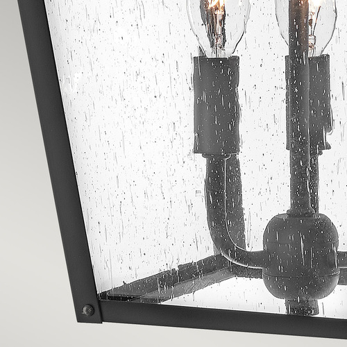 Check Elstead Huntersfield Large Outdoor Wall Lantern Black 3×E14 HK-HUNTERSFIELD2-L-BK