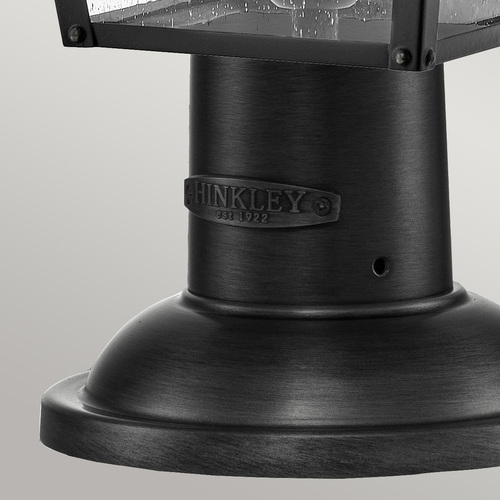 Check Huntersfield 2 Light Medium Pedestal Lantern - Black Elstead