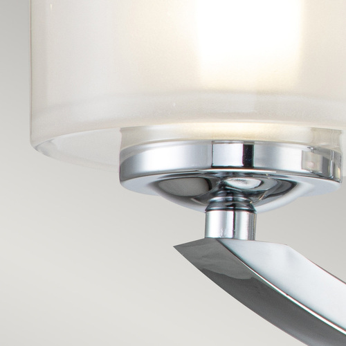 Check Hinkley Meridian 3-Light Semi-Flush Ceiling Light, Polished Chrome, IP44, G9