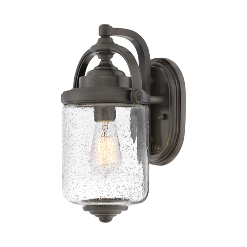 Check Willoughby Small Outdoor Wall Lantern IP44 - E27 - Oil Rubbed Bronze Elstead