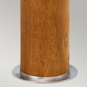 Hornsea bollard light - 1 light source - Teak with Stainless Steel Elstead small 2