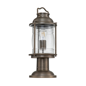 Elstead Ashland Bay medium outdoor pedestal lantern burnished bronze E27 max. 60 W IP44 KL-ASHLANDBAY3-M-BU small 1