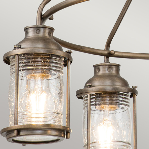 Check Ashland Bay 5 Light Outdoor Chandelier - Burnished Bronze Elstead