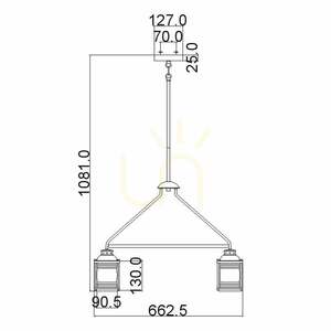 Ashland Bay 5 Light Outdoor Chandelier - Burnished Bronze Elstead small 6