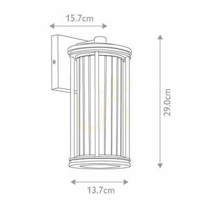 Barras Small Wall Lantern - 1 Light - Black Elstead small 6