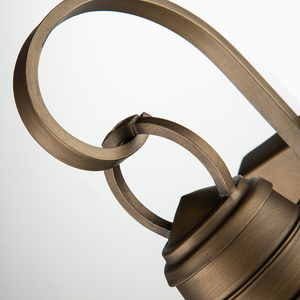 Bridgepoint 1 Light Small Wall Lantern - Natural Brass Elstead small 2