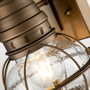 Bridgepoint 1 Light Small Wall Lantern - Natural Brass Elstead small 3