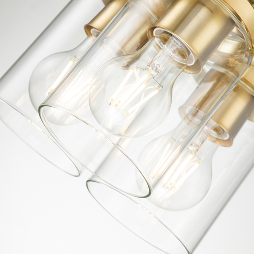 Check Brinley 3 Light Pendant - Brushed Brass Elstead