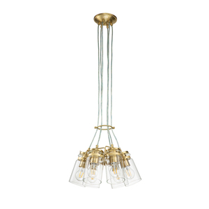 Brinley 6 Light Pendant - Brushed Brass Elstead small 3