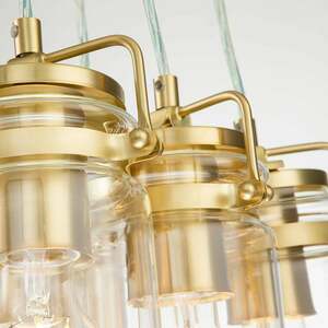 Brinley 6 Light Pendant - Brushed Brass Elstead small 7