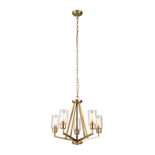 Check Deryn 5 Light Chandelier Elstead