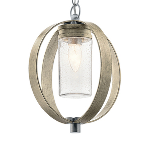 Grand Bank 1 Light Outdoor Pendant - Distressed Antique Grey Elstead small 0
