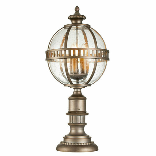 Check Halleron 3 Light Pedestal Lantern Elstead