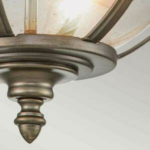 Halleron 3-light outdoor flush ceiling light E14 - burnished bronze Elstead small 2