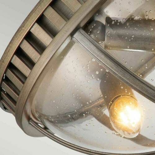 Check Halleron 3-light outdoor flush ceiling light E14 - burnished bronze Elstead