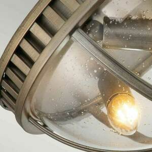 Halleron 3-light outdoor flush ceiling light E14 - burnished bronze Elstead small 4