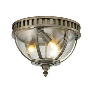 Halleron 3-light outdoor flush ceiling light E14 - burnished bronze Elstead small 0