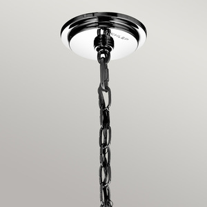 Piper Round Chandelier - 6 lights - Polished Chrome Elstead small 1