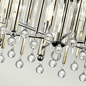 Piper Round Chandelier - 6 lights - Polished Chrome Elstead small 3
