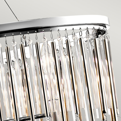 Check Piper Chandelier - 6 lights - Polished Chrome Elstead