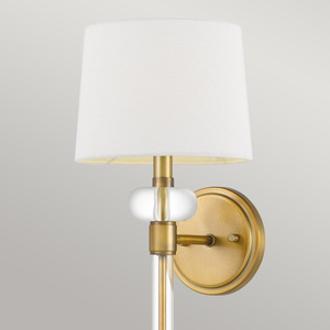 Barbour 1 Light Wall Light with Shade – Weathered Brass Elstead small 1