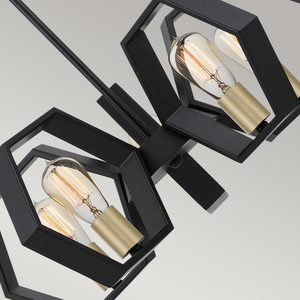 Quoizel Bismarck 5 light chandelier, Earth Black with gold sockets, 5 x E27 small 2