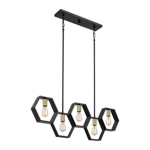 Check Bismarck 5 Light Linear Pendant Elstead