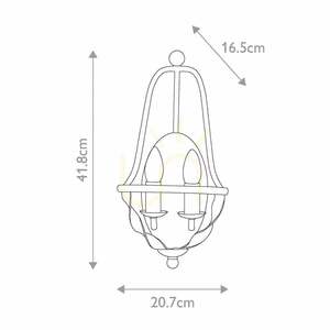 Elstead Bradbury 2-light wall light, E14, Grey Ash small 5