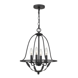 Bradbury 4 Light Pendant - Grey Ash Elstead small 0