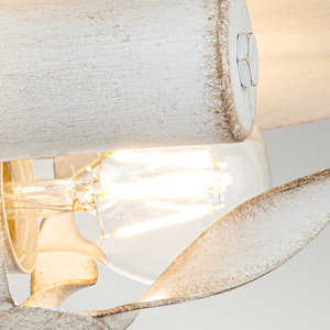 Bradbury 2 Light Flush Ceiling Light - Antique White Elstead small 2
