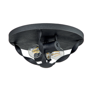 Bradbury 2 Light Flush Ceiling Light - Grey Ash Elstead small 1