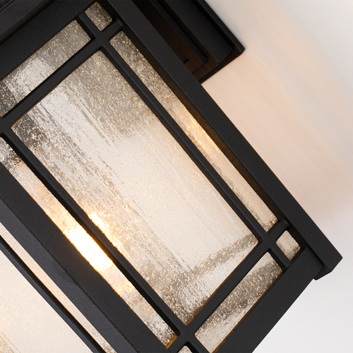 Check Cedar Point Medium Wall Lantern - 1 Light - Black Elstead