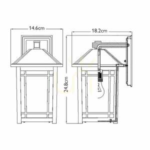Cedar Point Small Wall Lantern - 1 Light Elstead small 4