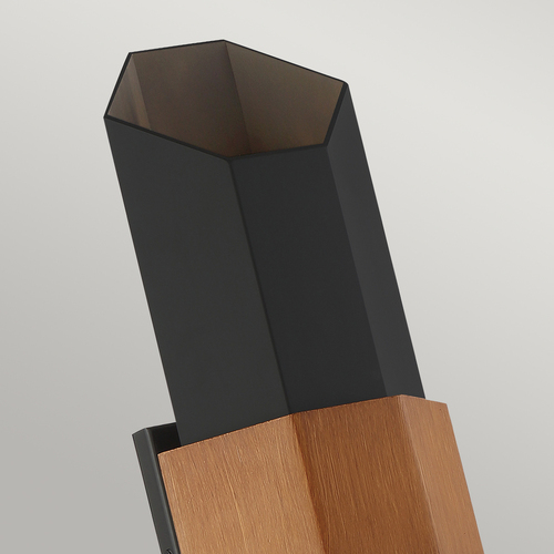 Check Chasm LED Wall Lantern – Large – IP44 – Matte Black Elstead