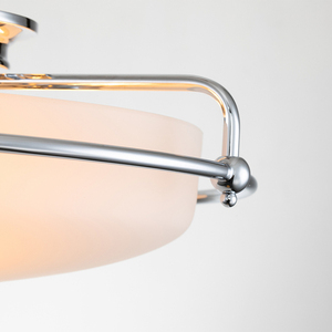 Griffin 3 Light Flush Ceiling Light - Polished Chrome Elstead small 1