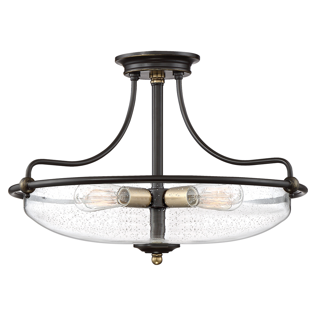 Griffin 3 Light Semi-flush Mount Elstead