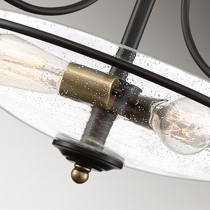 Griffin 3 Light Semi-Flush Ceiling Light - Palladian Bronze Elstead small 3