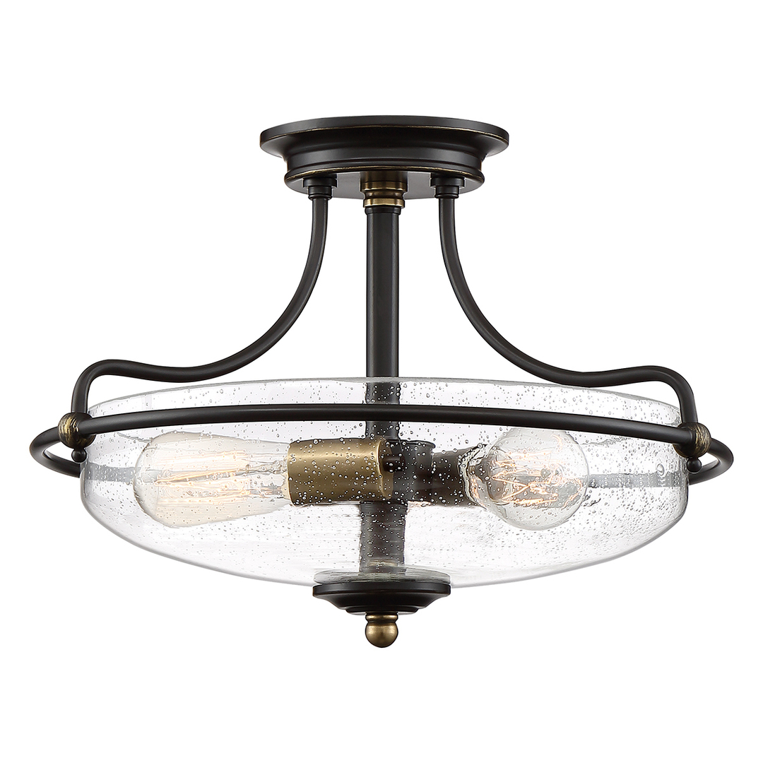 Griffin 3 Light Semi-flush Mount Elstead