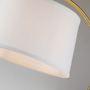 Jenkins table lamp with cream shade - E27 - brushed brass Elstead small 4